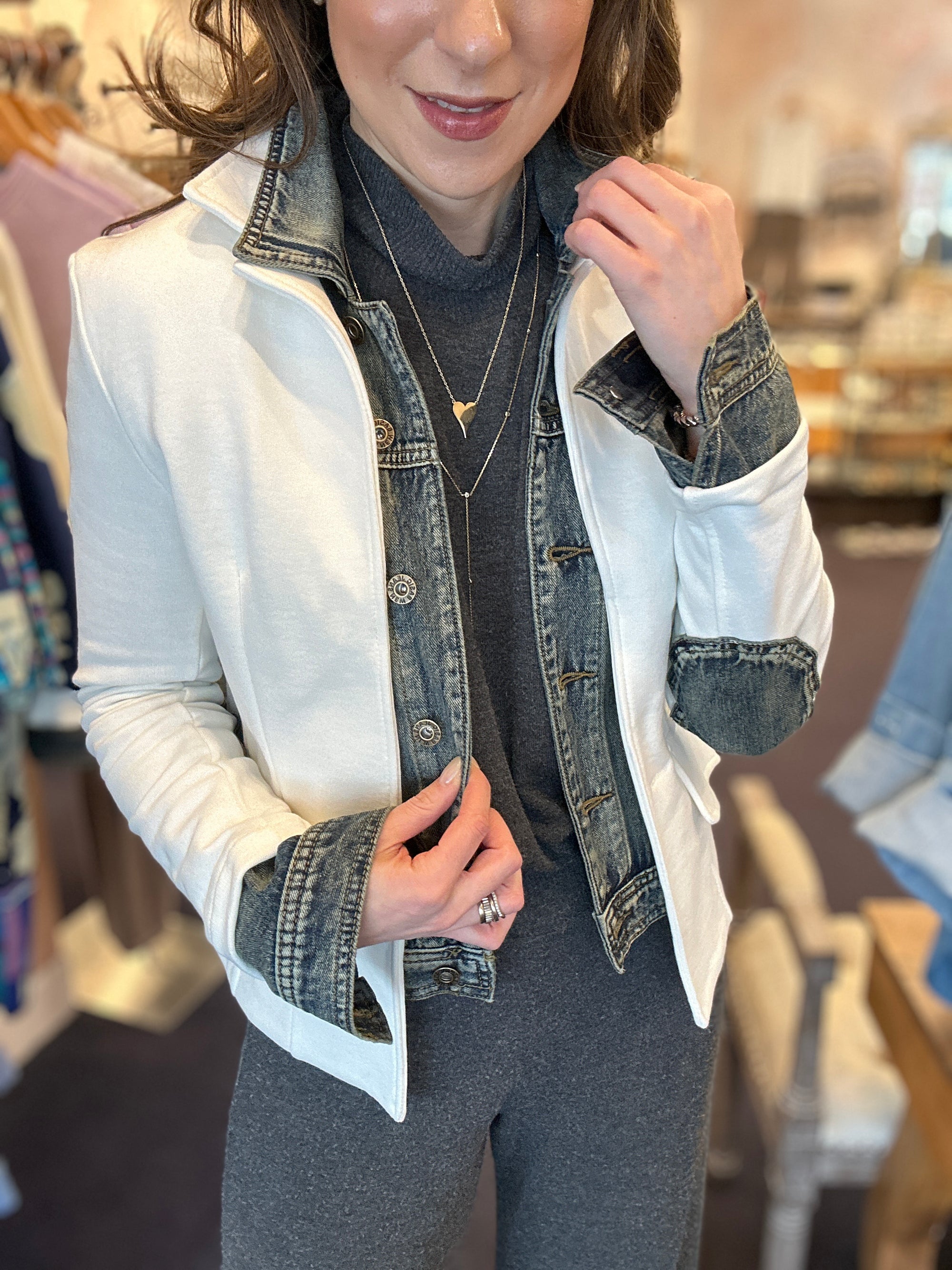 Clarissa Mixed Media Jacket