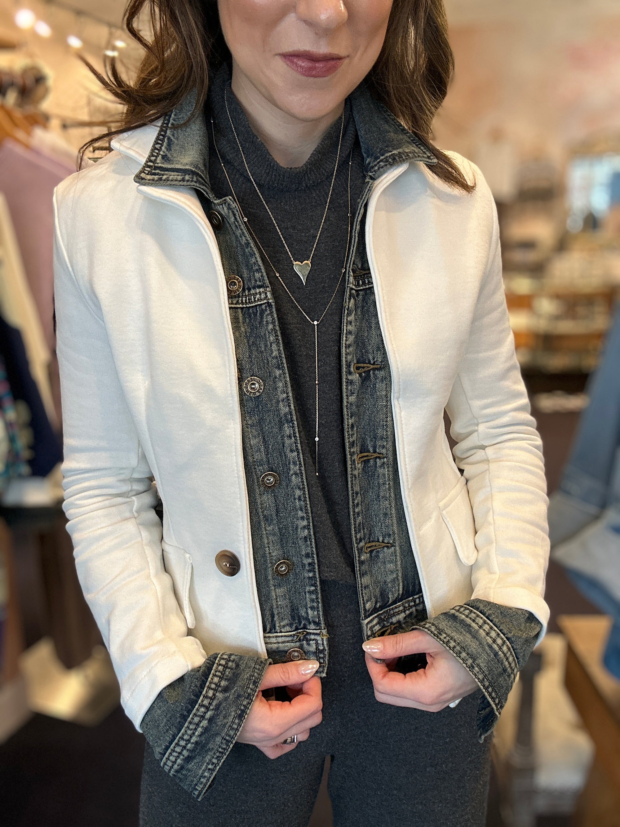 Clarissa Mixed Media Jacket