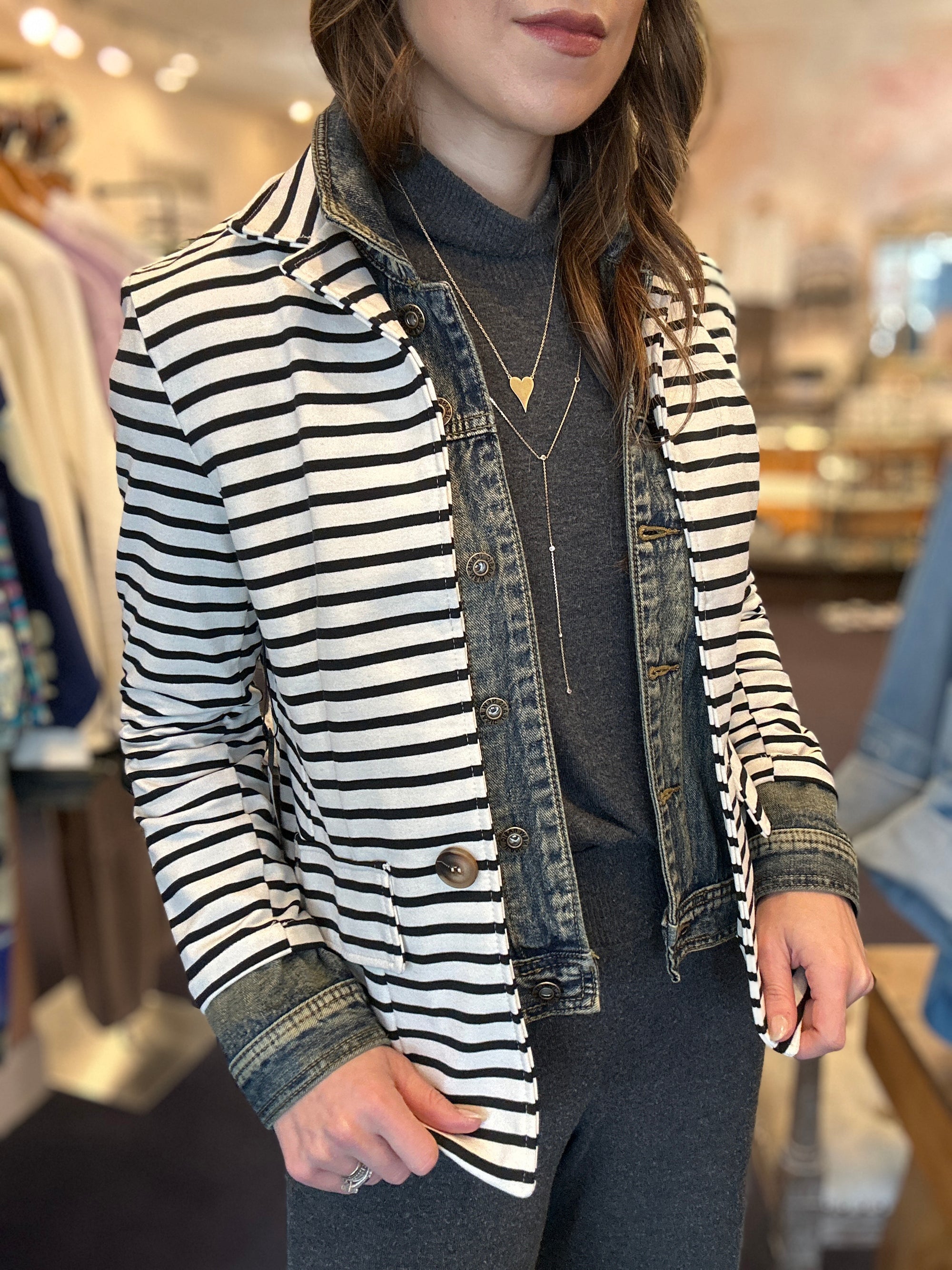 Clarissa Mixed Media Jacket