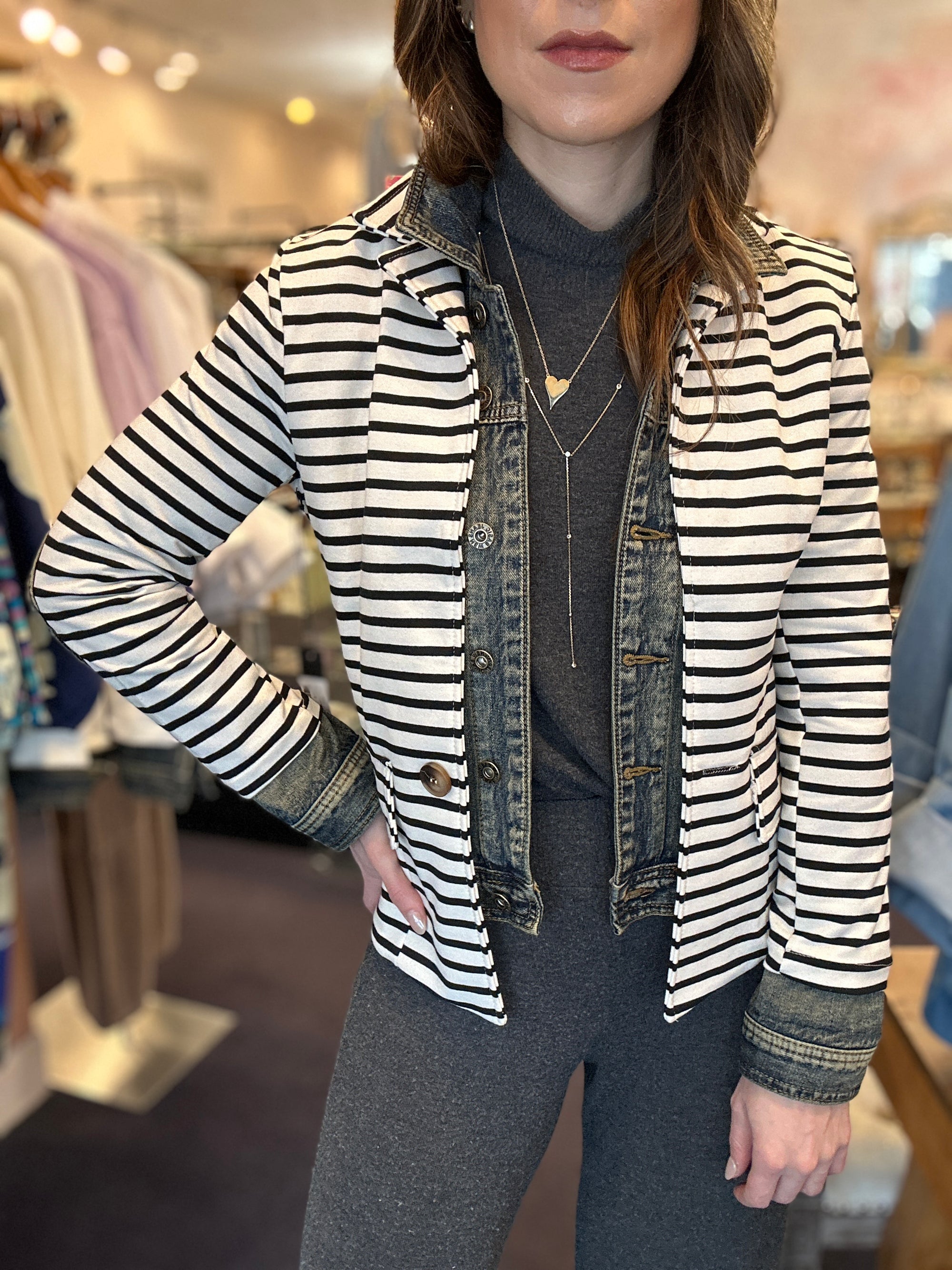 Clarissa Mixed Media Jacket