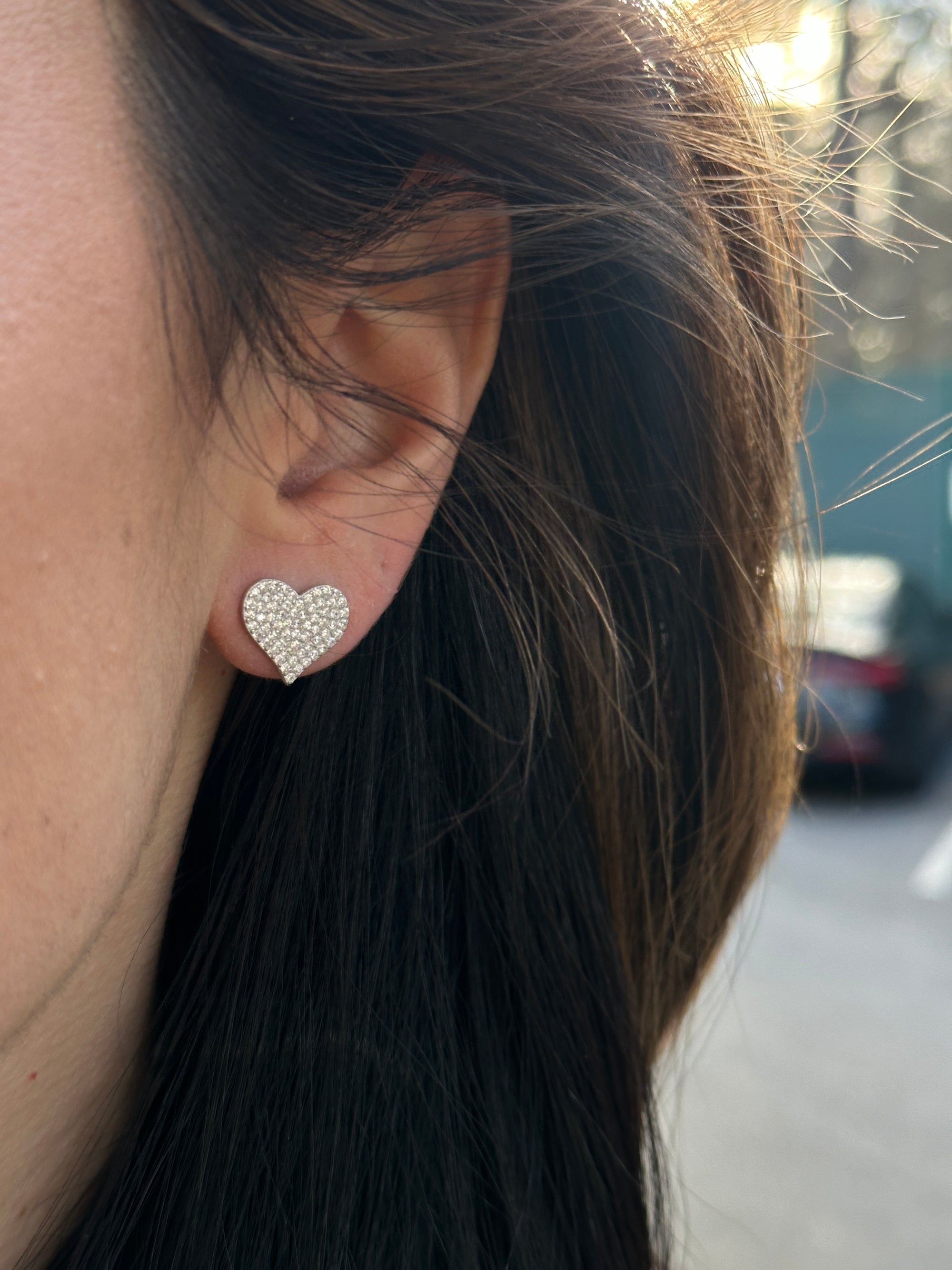 Large Heart Studs