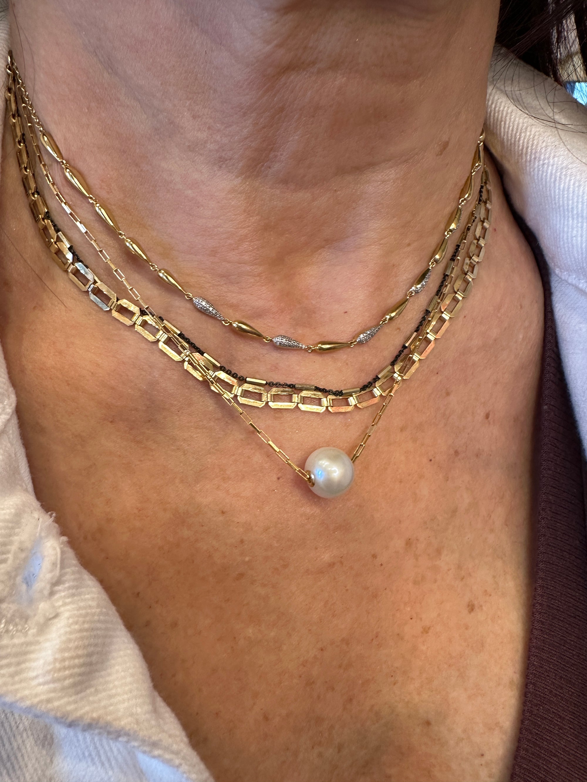 Sliding Pearl Necklace