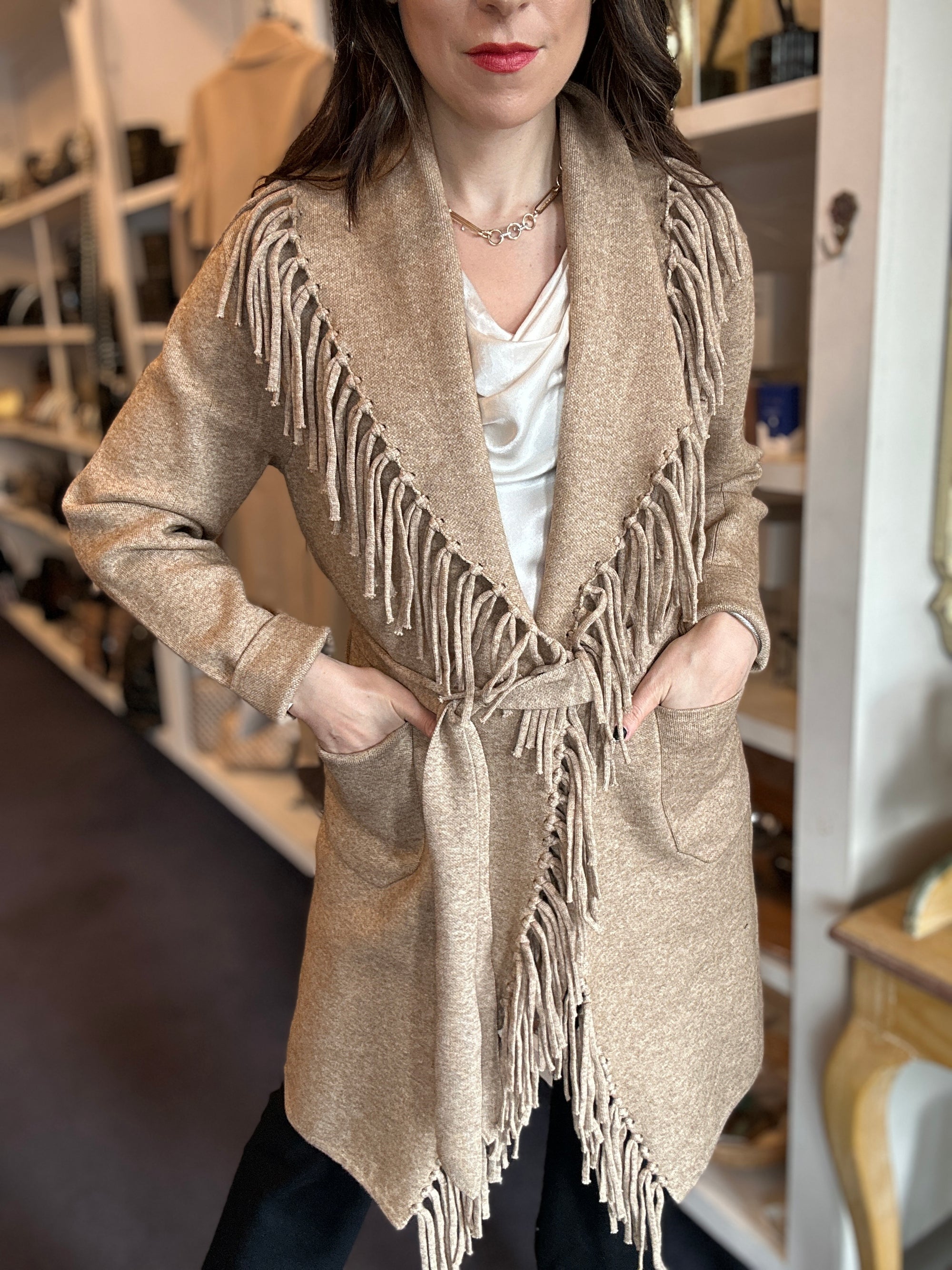 Long Fringe Cardigan