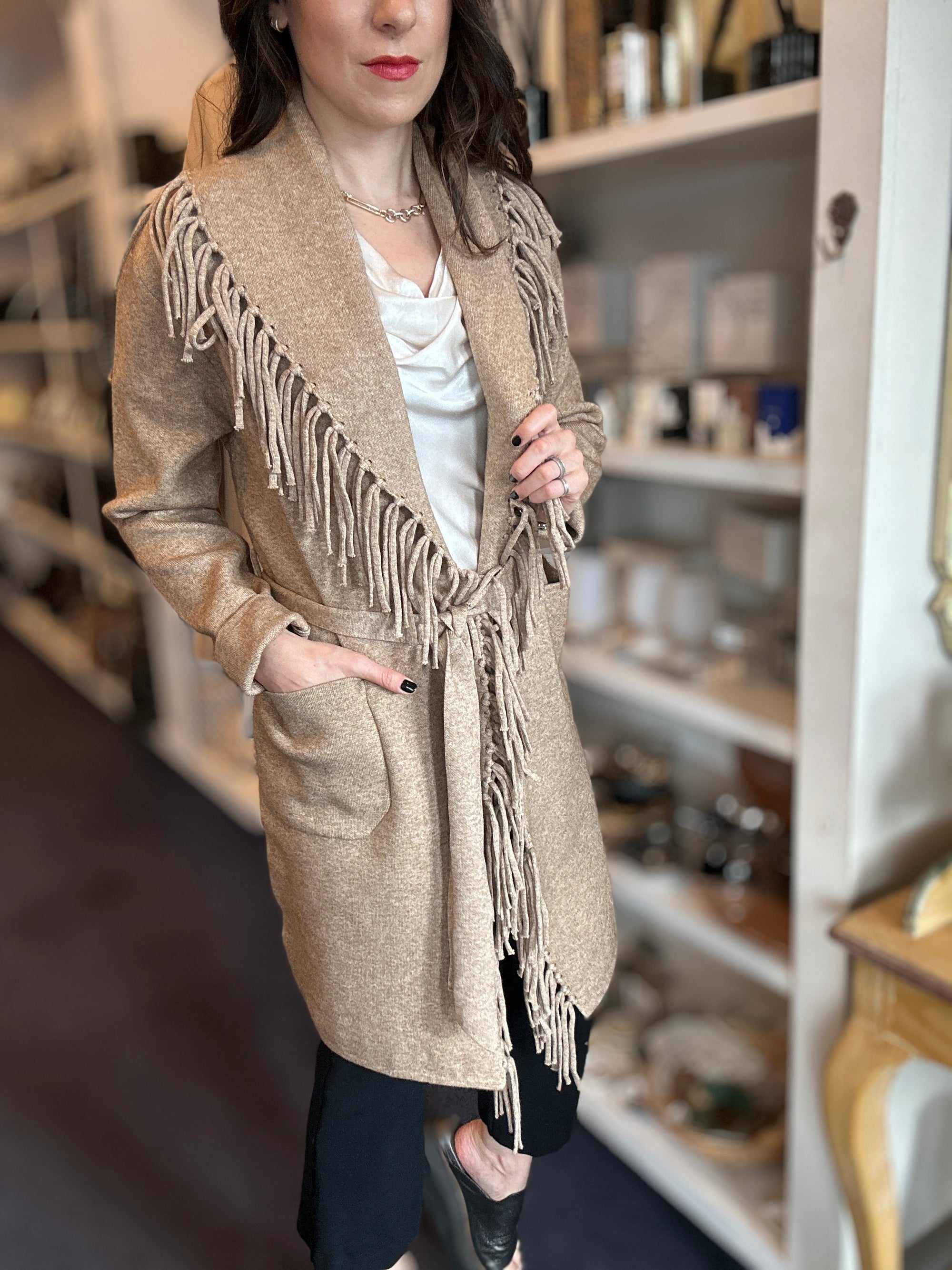 Long Fringe Cardigan