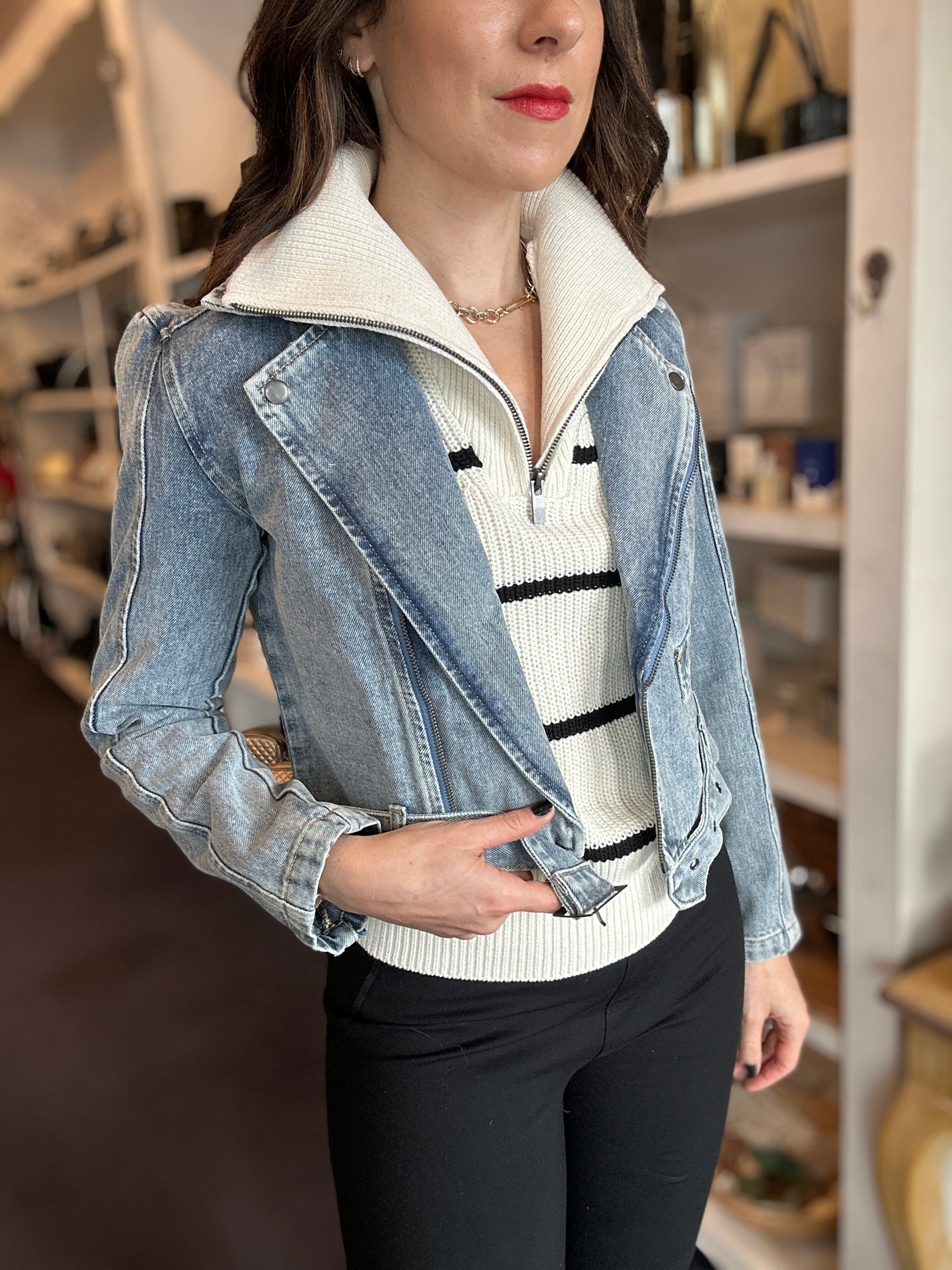 Cropped Denim Jacket