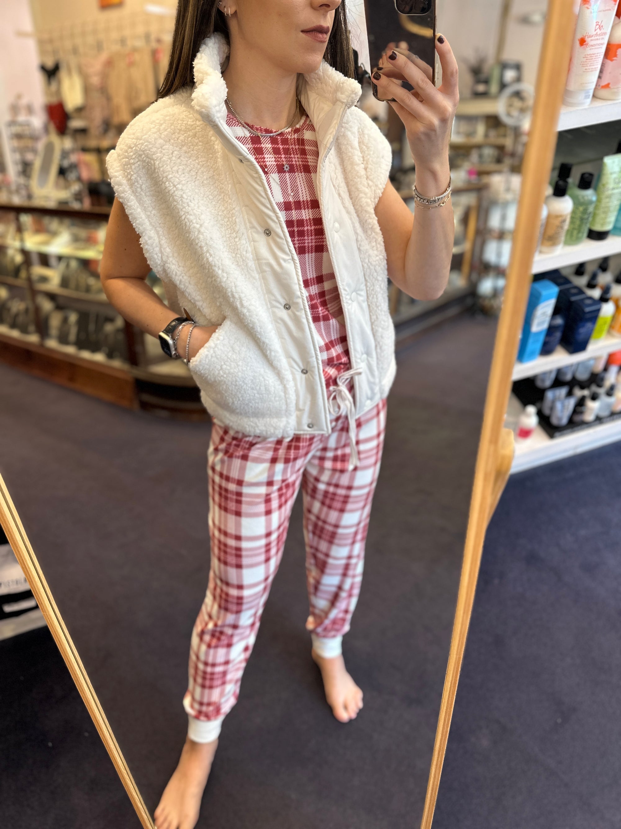 Holiday Spirit Plaid Lounge Set