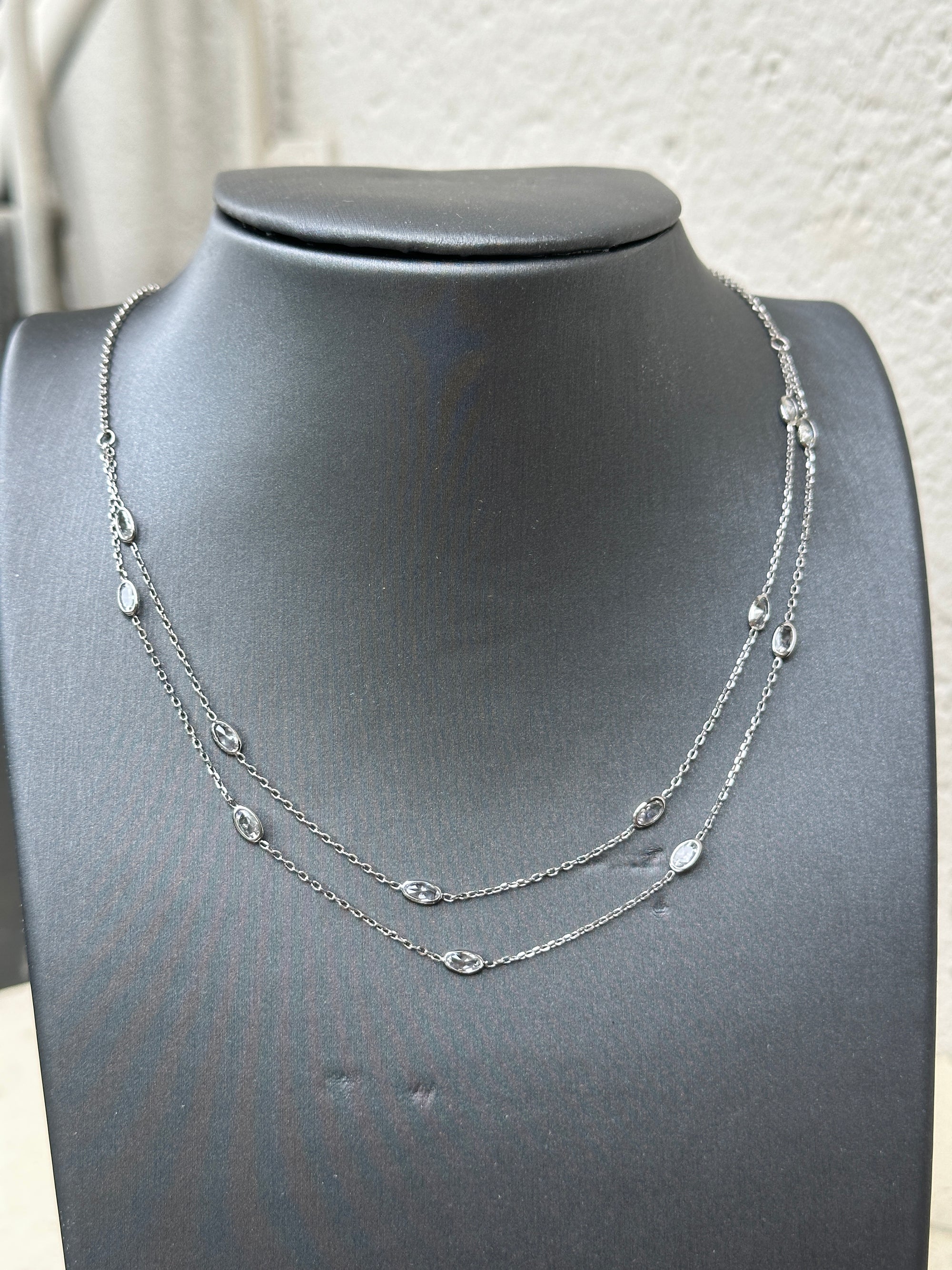 Delicate Bezel Layered Necklace