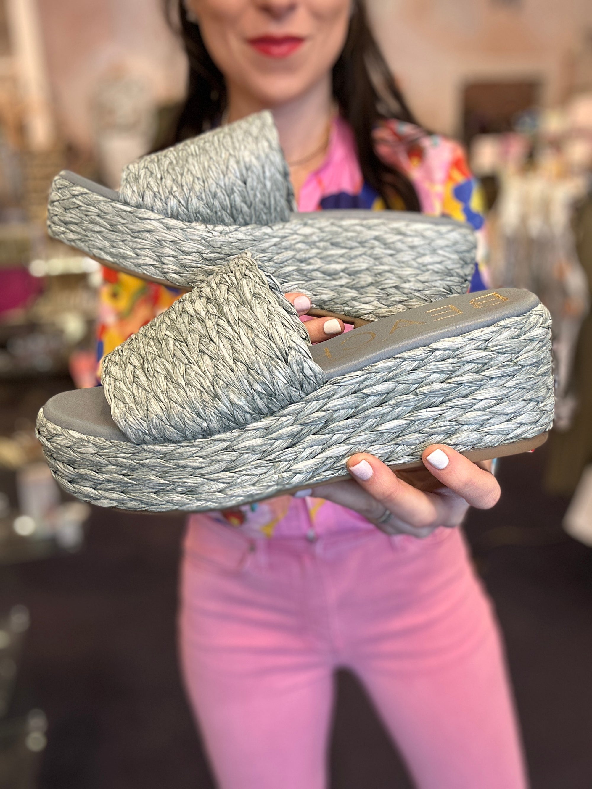 Woven Wedge Sandals