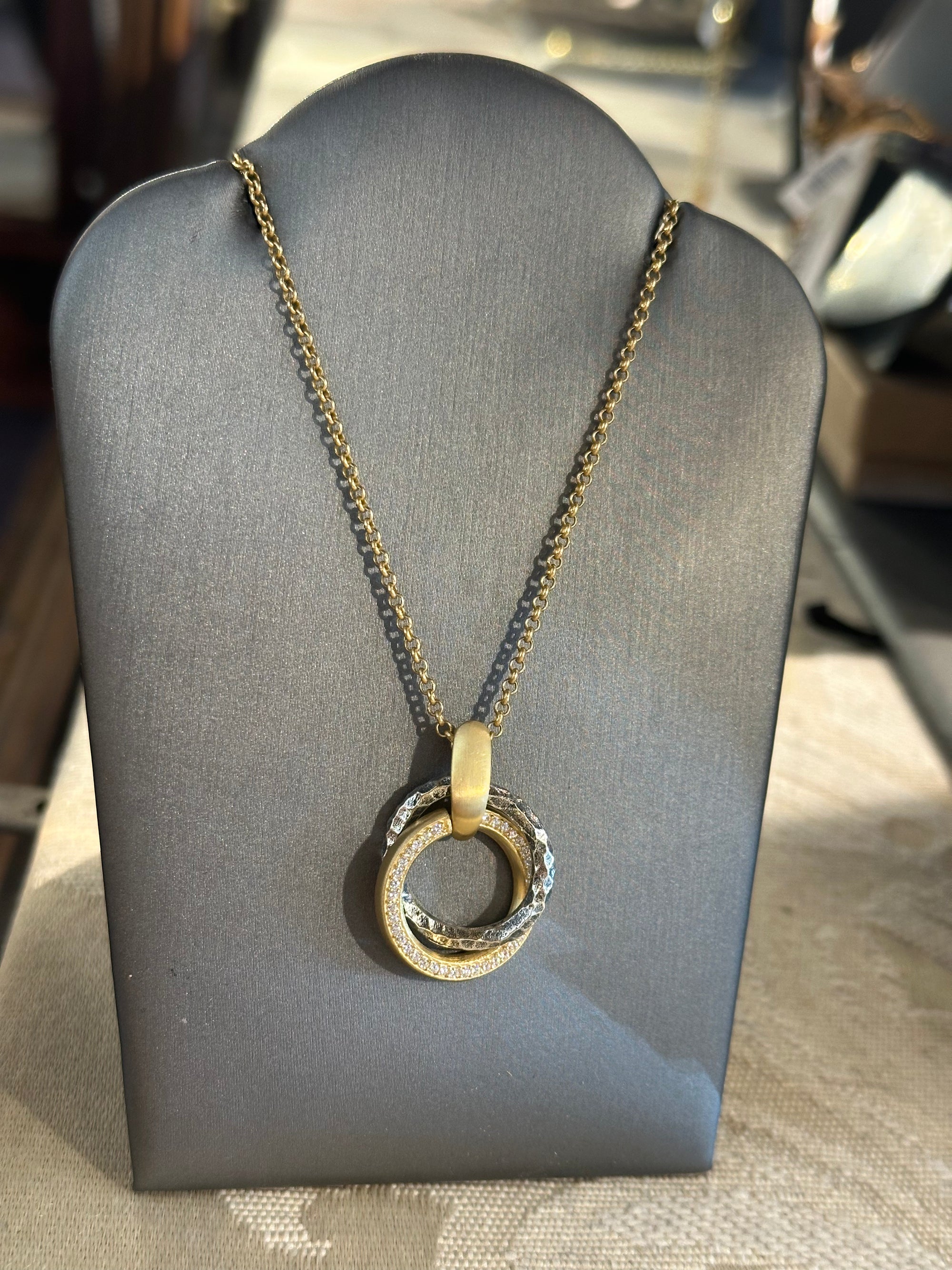 Mixed Metal Trinity Necklace