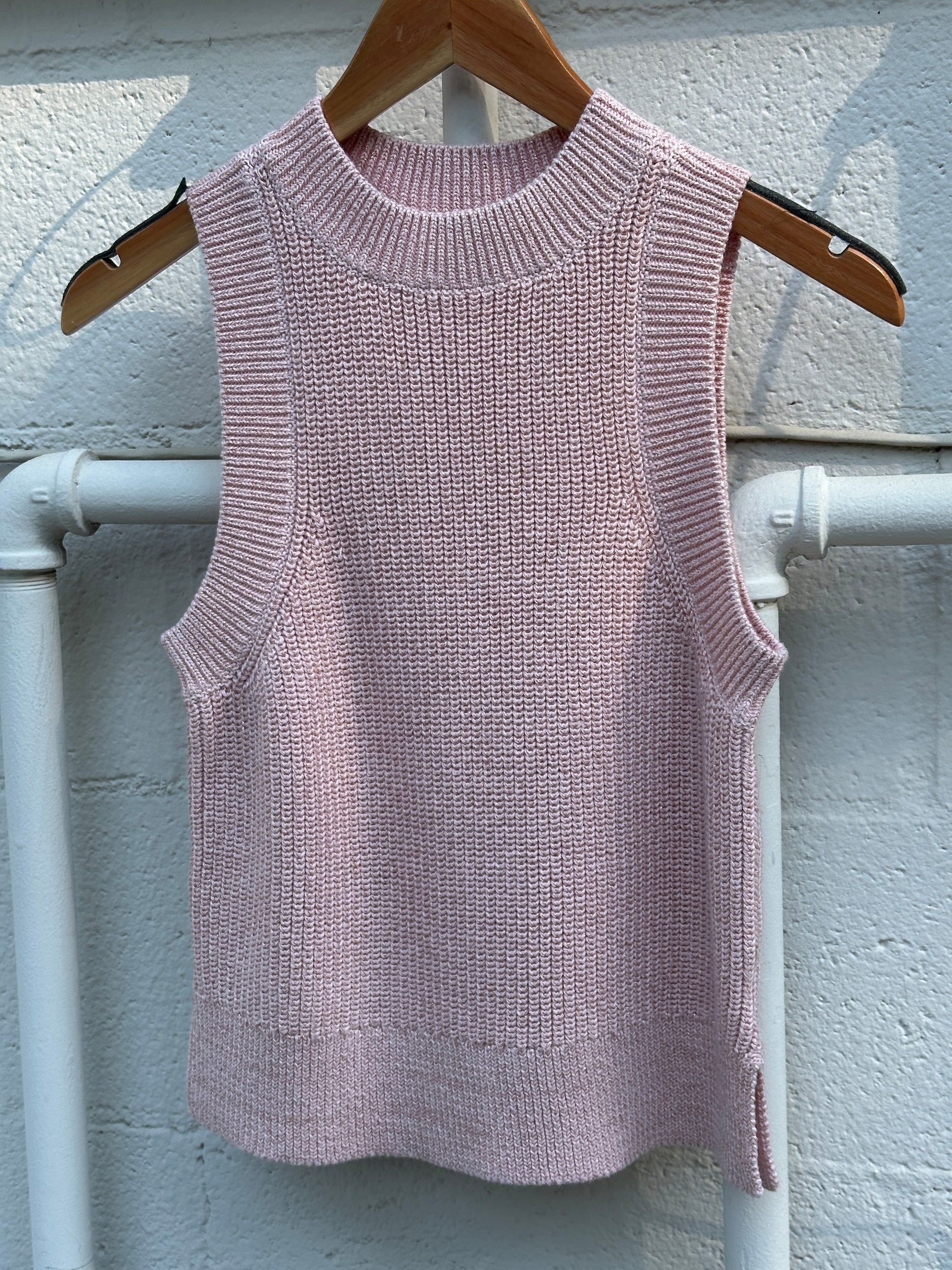 Demi Lurex Sleeveless Sweater