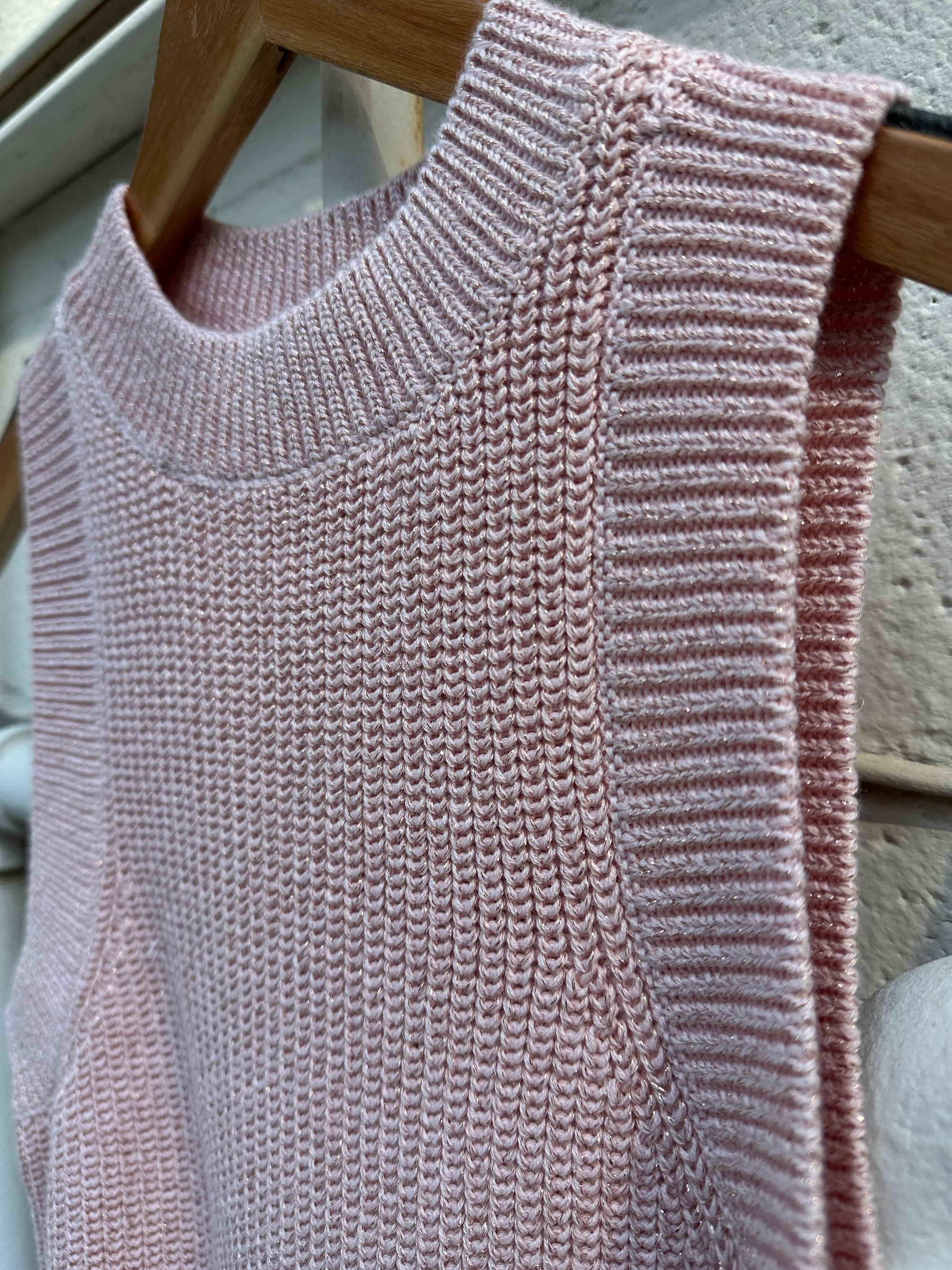 Demi Lurex Sleeveless Sweater