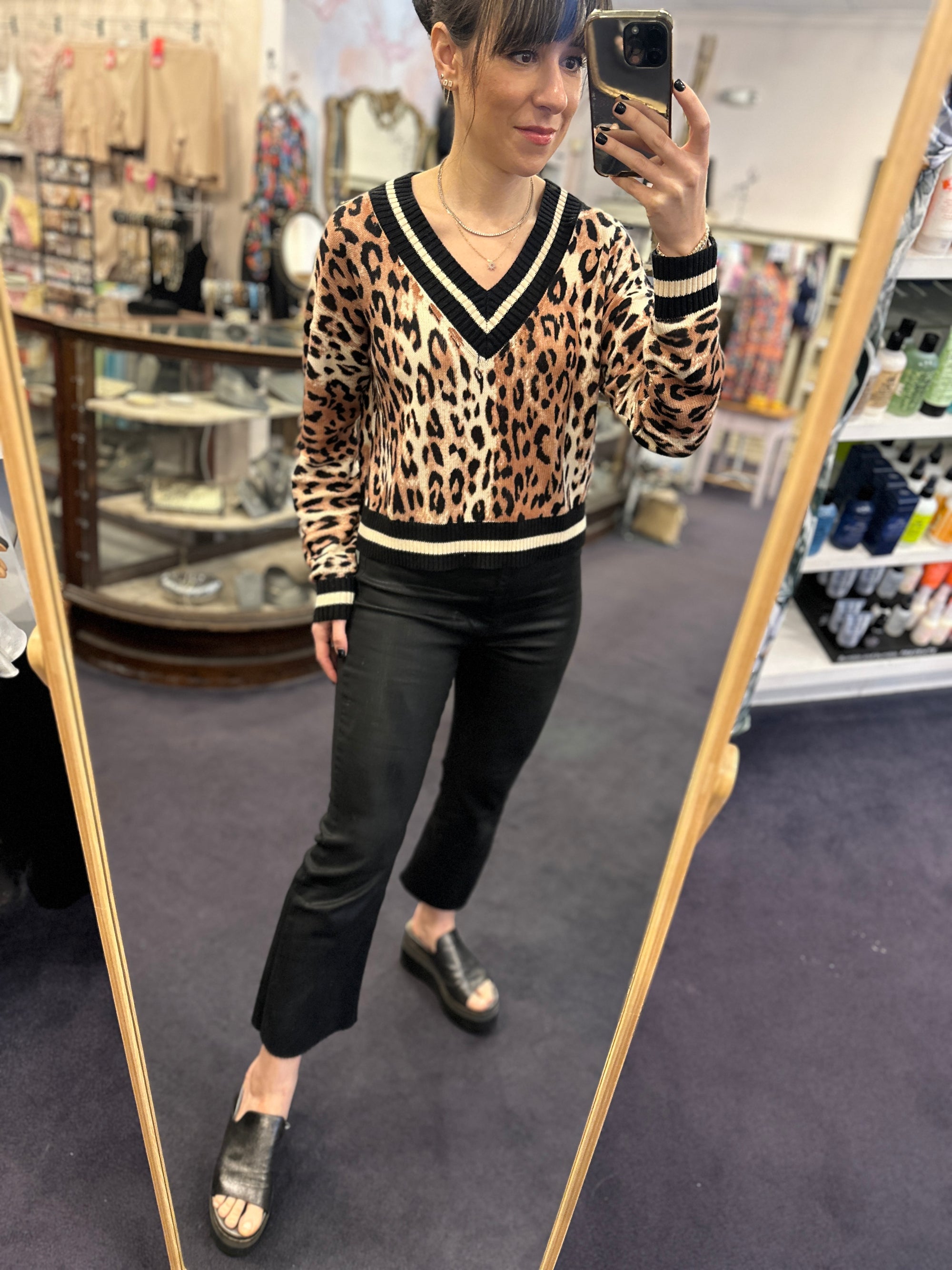 Leopard Sporty Pullover