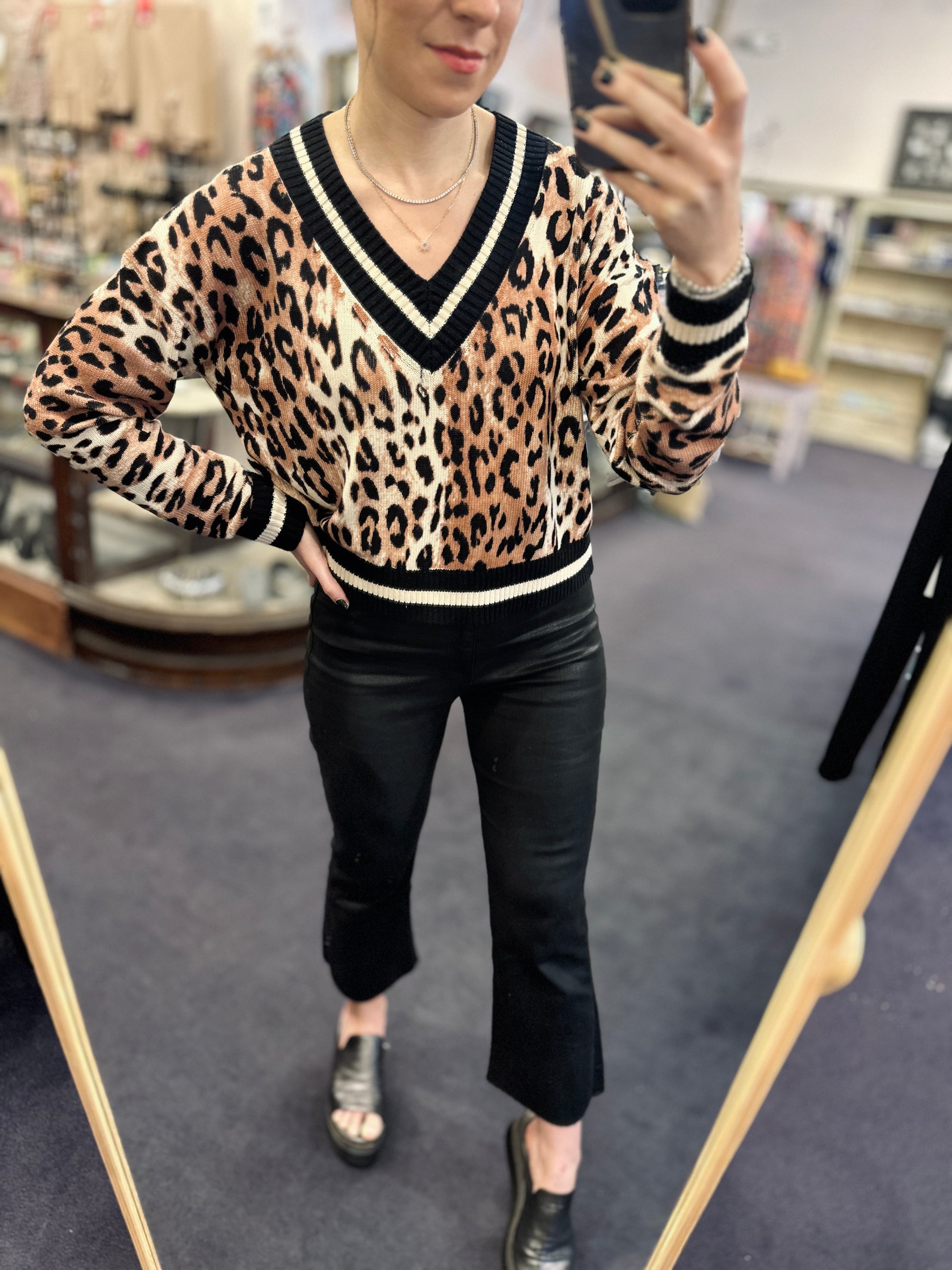 Leopard Sporty Pullover