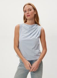 AMIRA ASYM PLEATED TOP