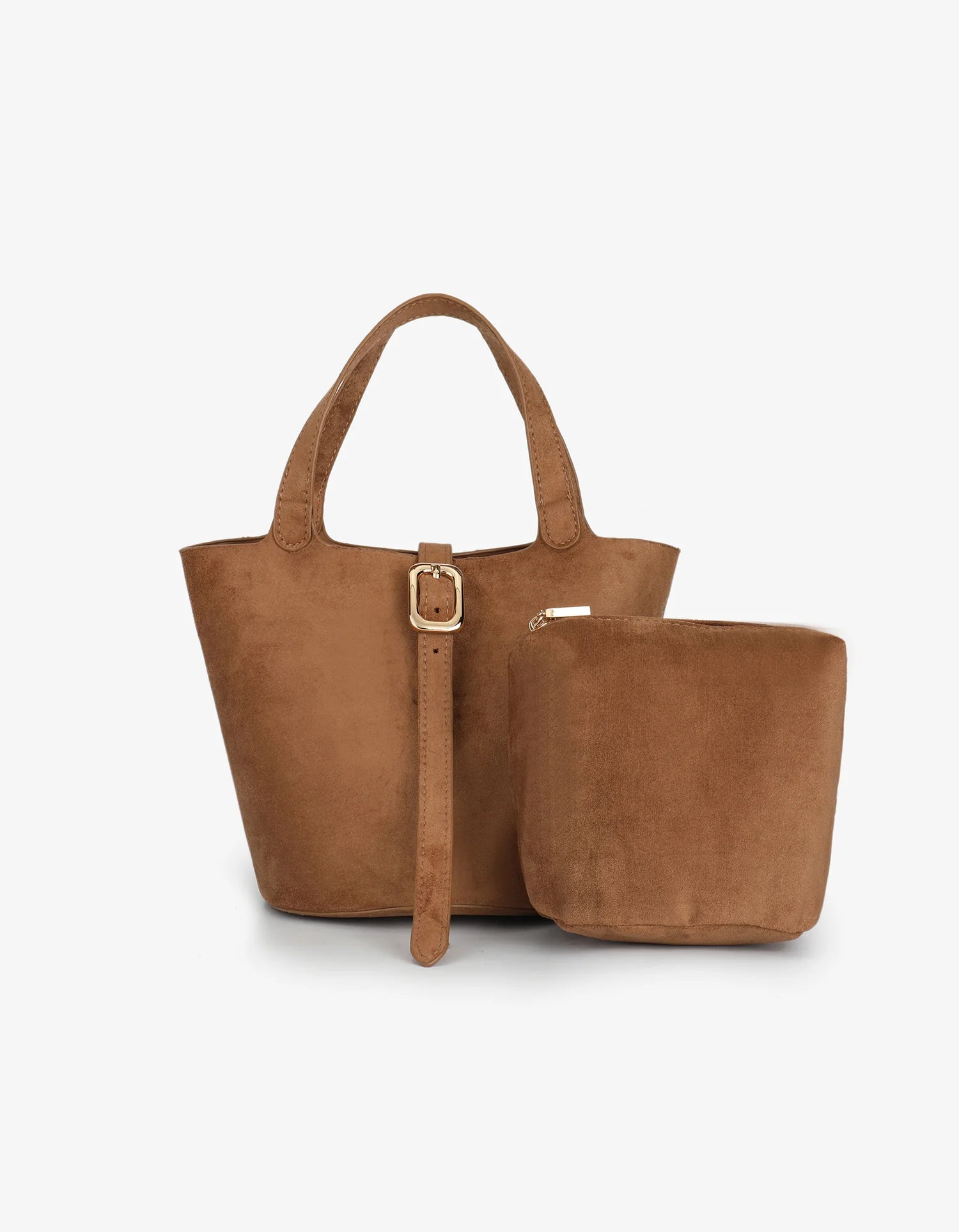Joya Suede Mini Tote - Camel