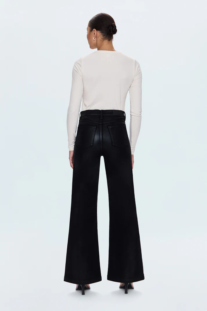 Lana Coated High Rise Ultra Wide Jean