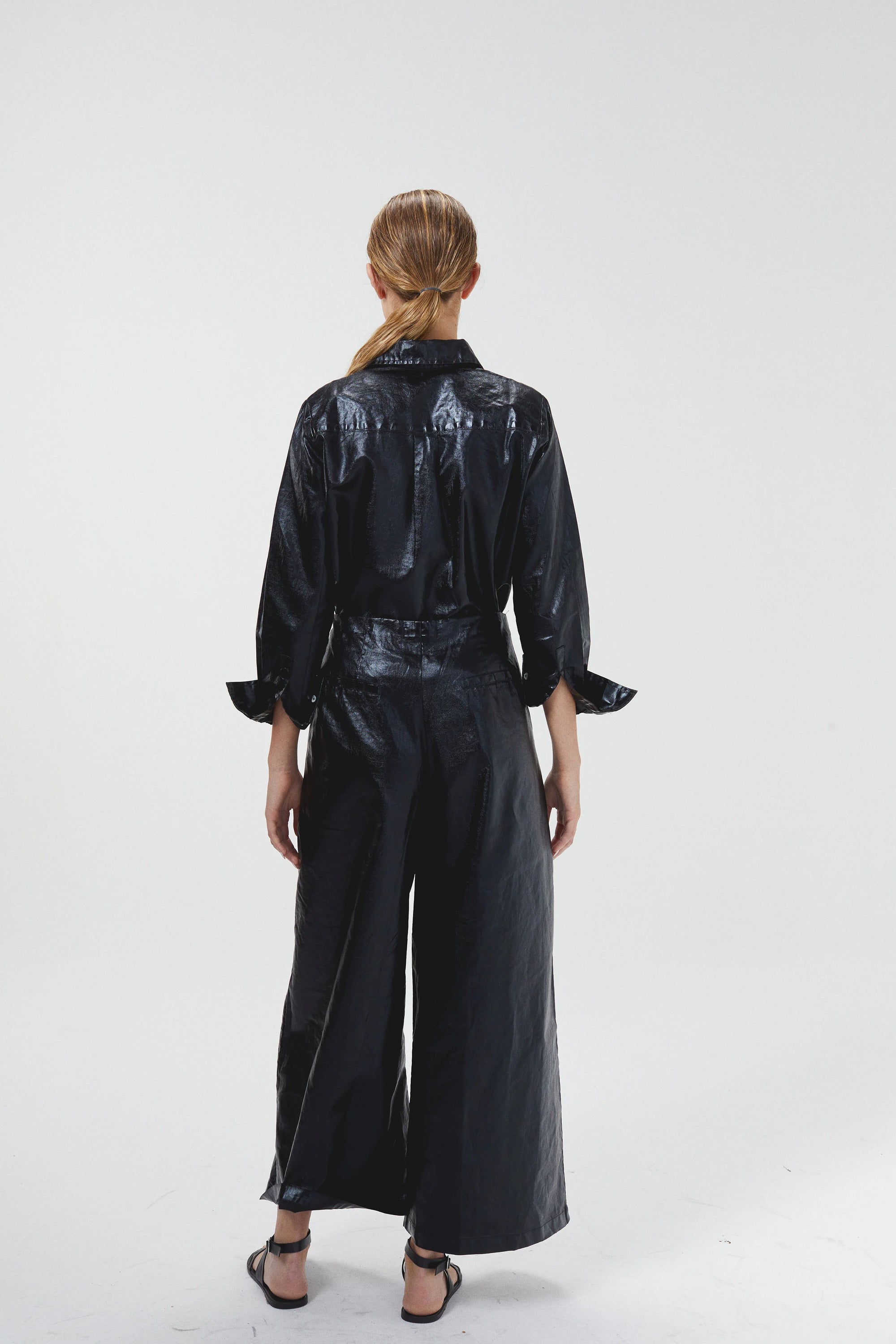 Metallic Culotte Pants