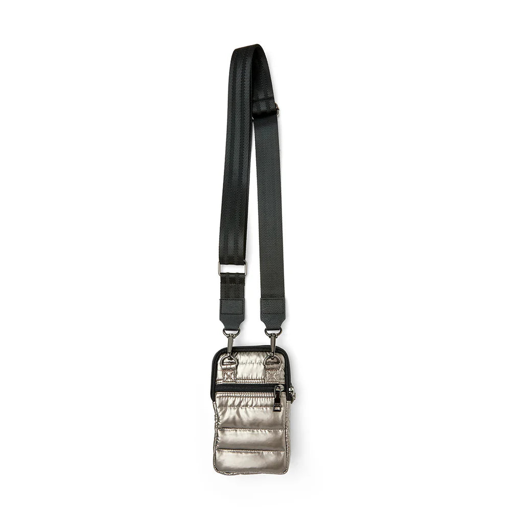 Buzz Me Puffer Cell Phone Crossbody- Lightning Grey