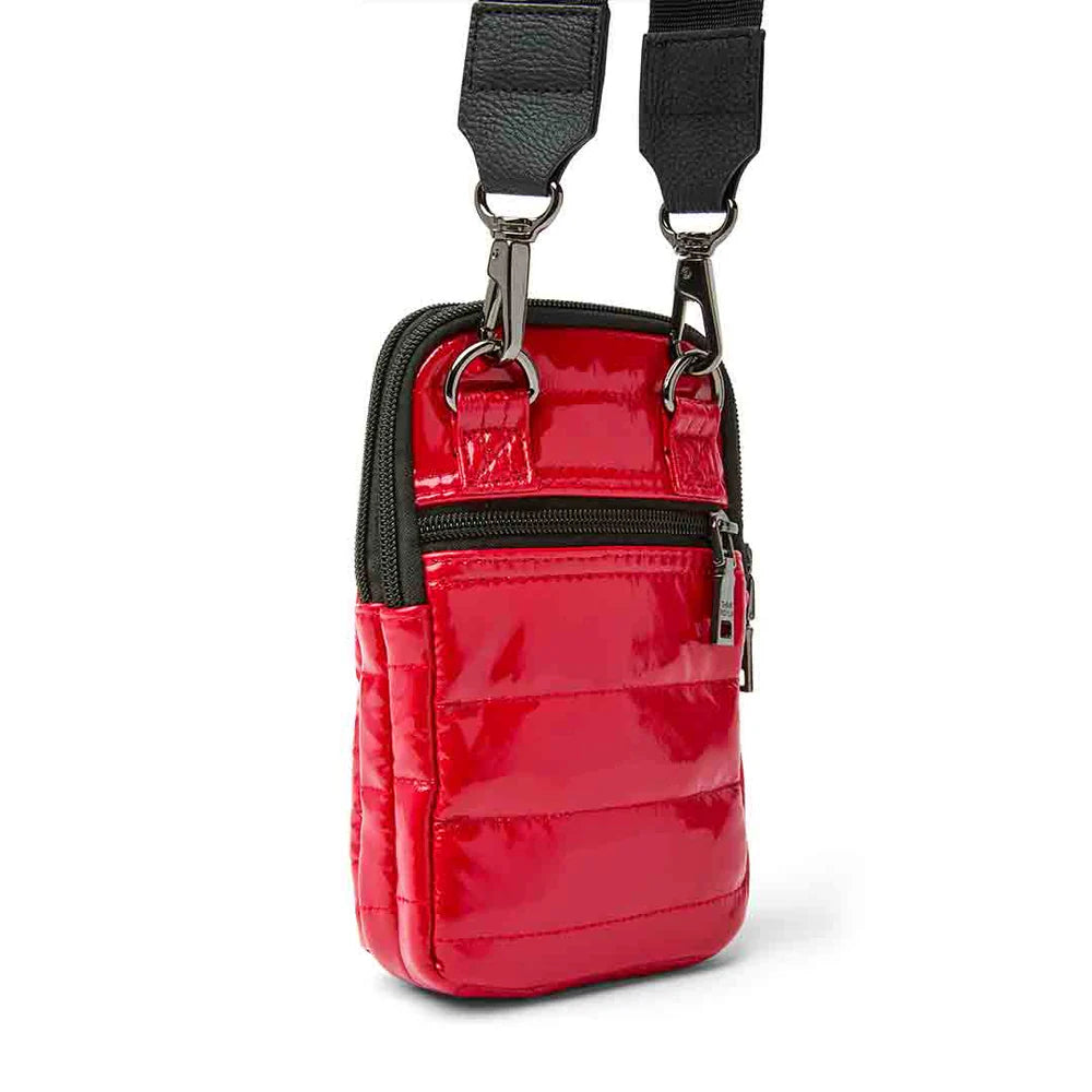 Buzz Me Puffer Cell Phone Crossbody- Red