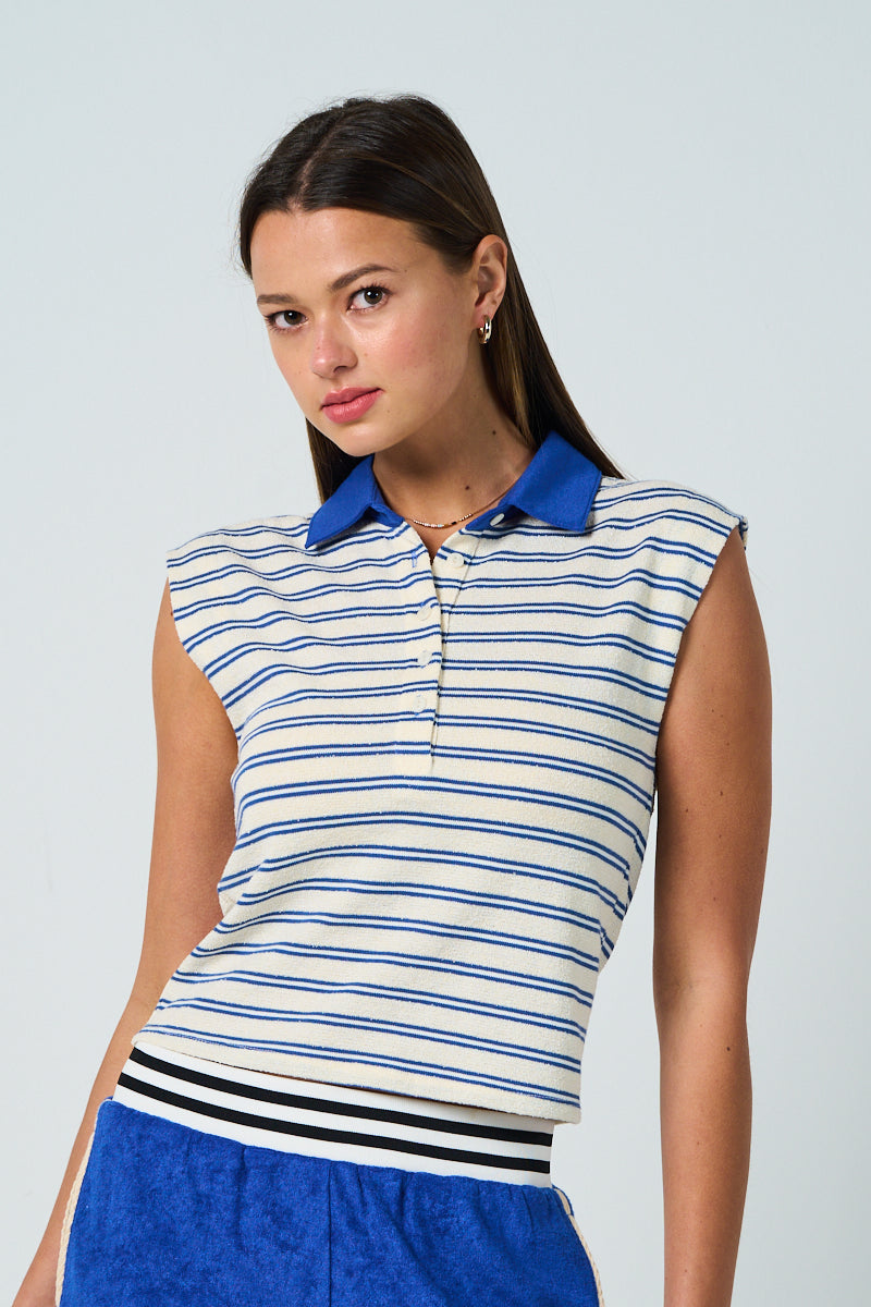 Stripe Polo Top