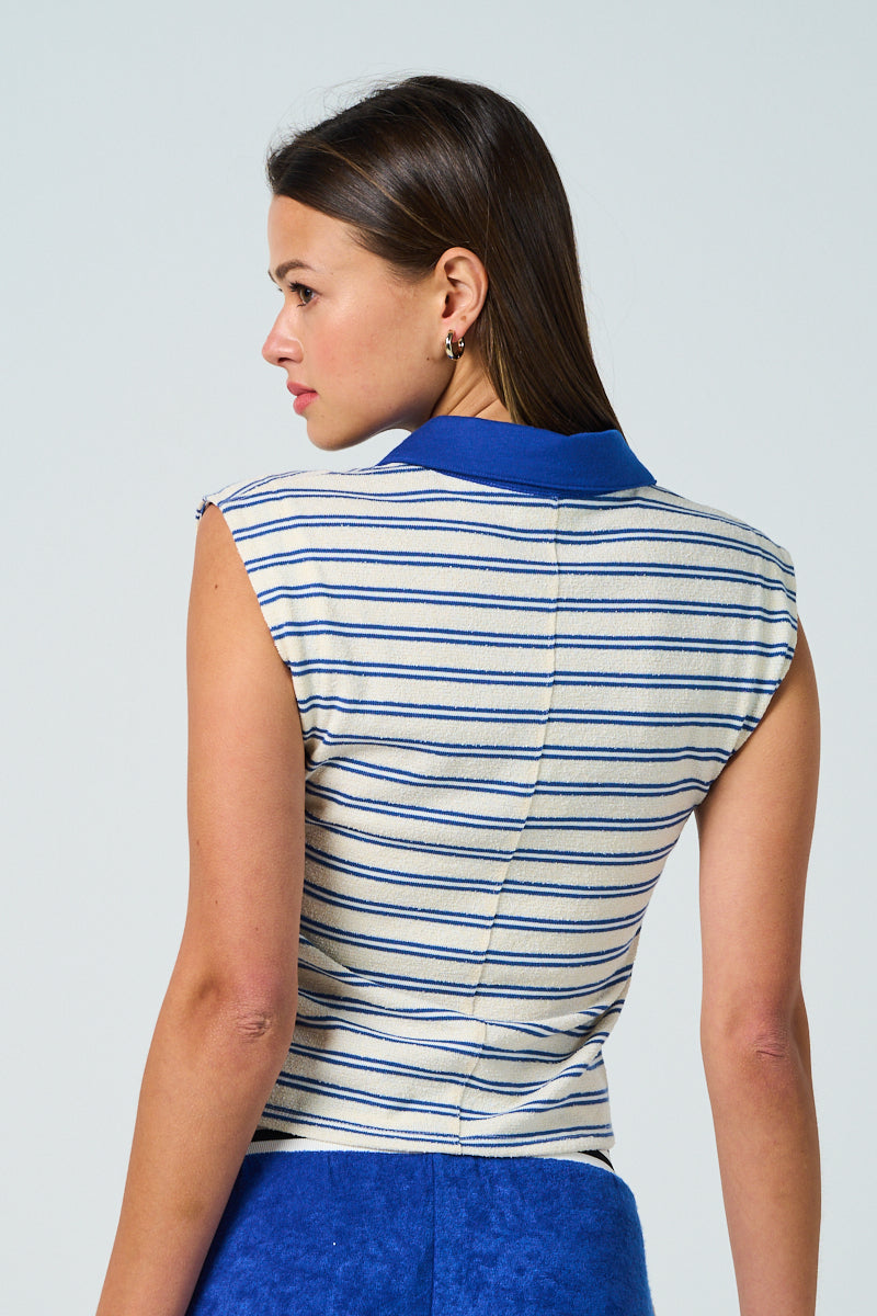 Stripe Polo Top