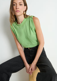 Mikka Buttoned Shoulder Tank