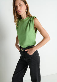 Mikka Buttoned Shoulder Tank