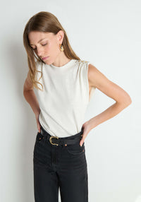 Mikka Buttoned Shoulder Tank