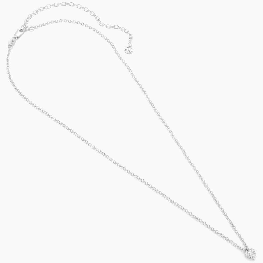 Small Diamond Heart Pendant Necklace