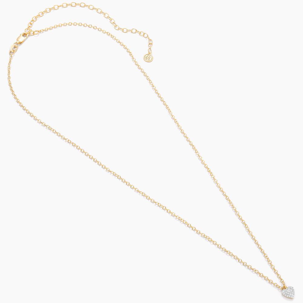 Small Diamond Heart Pendant Necklace