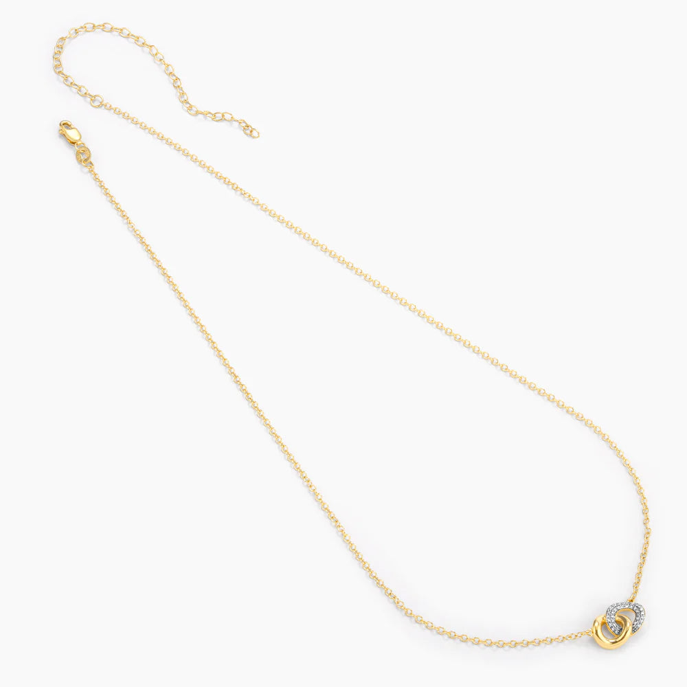 Entwined Discs Diamond Pendant Necklace