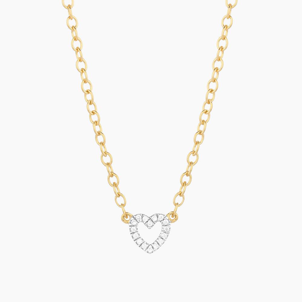 Pavè Diamond Petite Heart Necklace