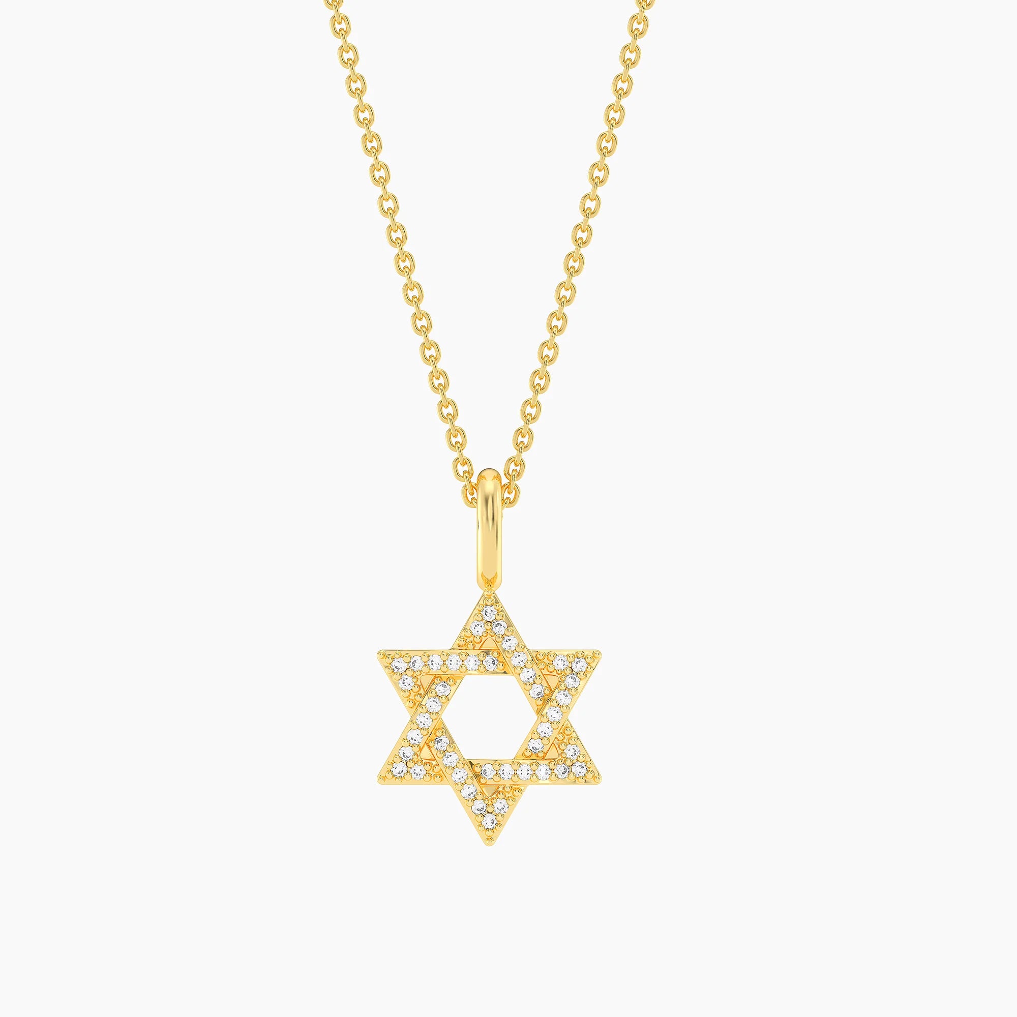 Diamond Star of David Necklace