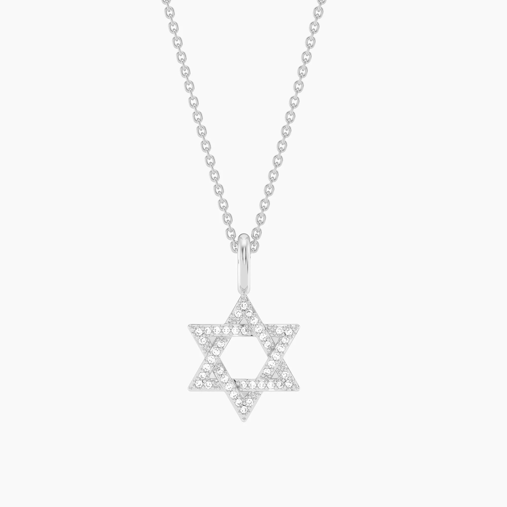 Diamond Star of David Necklace