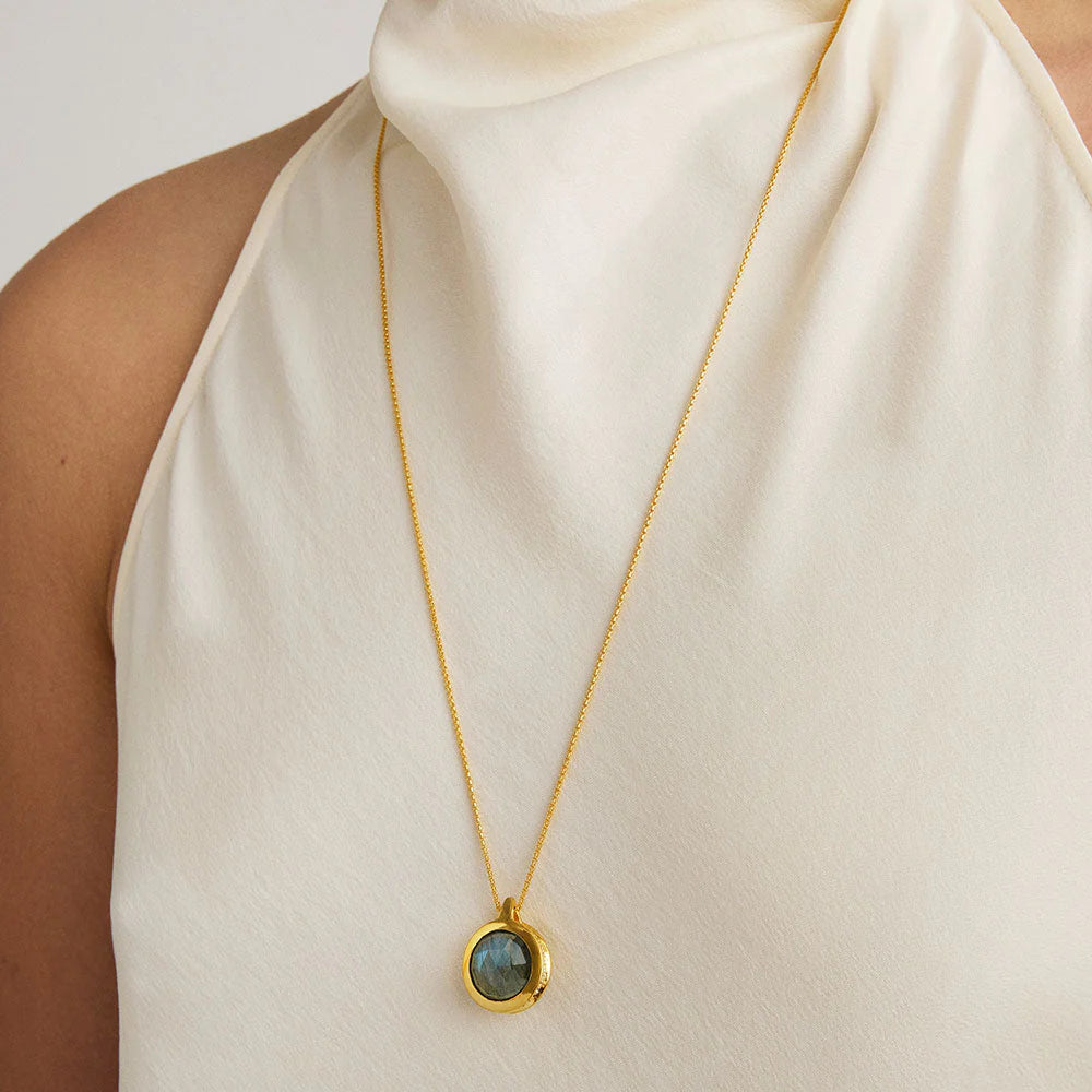 Ipanema Pendant- Labradorite & Moonstone