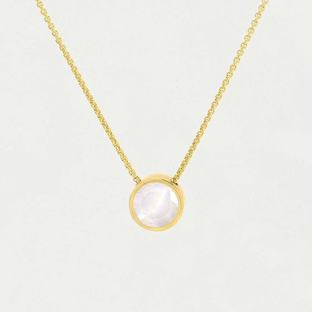 Signature Midi Knockout Pendant- Rainbow Moonstone