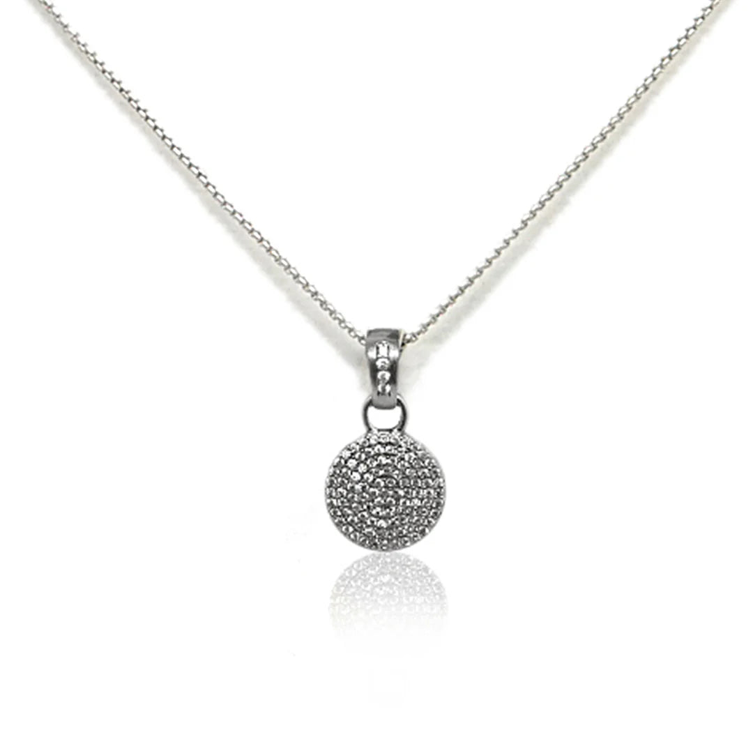 Pavè Disc Necklace