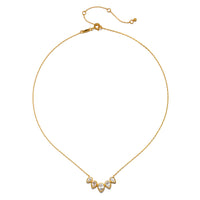 16" White Topaz Petal Necklace