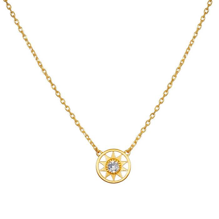 16" Cut Out Sun Necklace