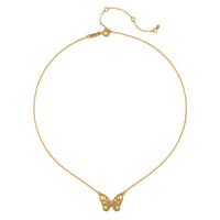 16" White Topaz Butterfly Necklace