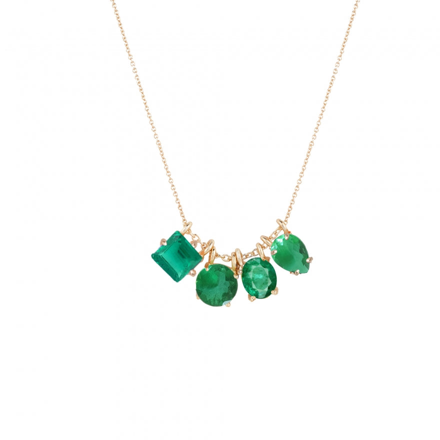 Emerald Rock Crystal Necklace