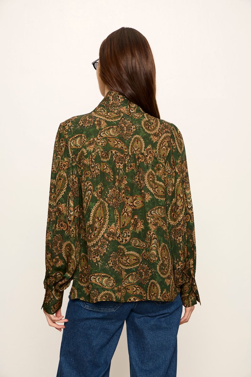 UMA HIGH NECK SILK SHIRT