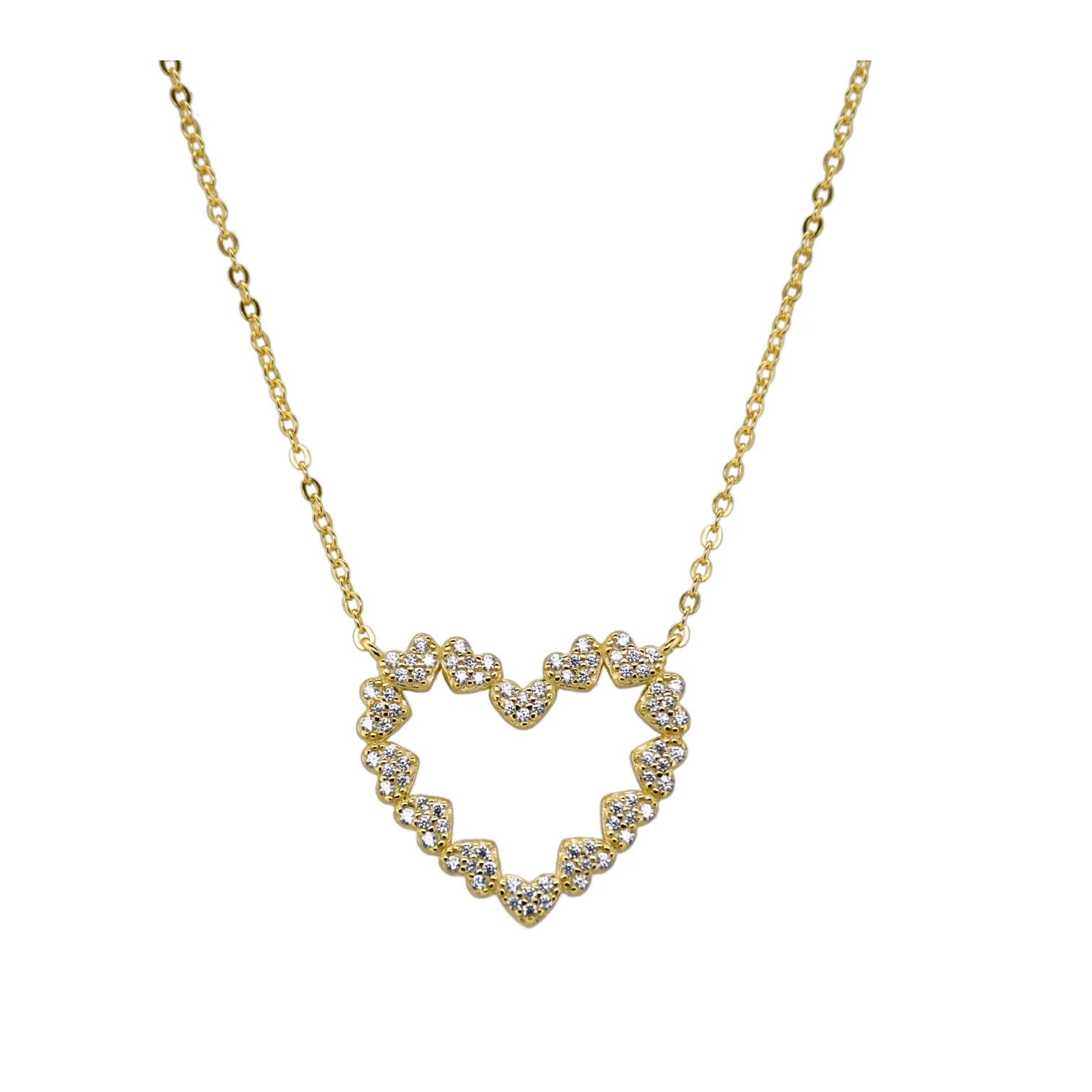 Pavè Open Heart Necklace