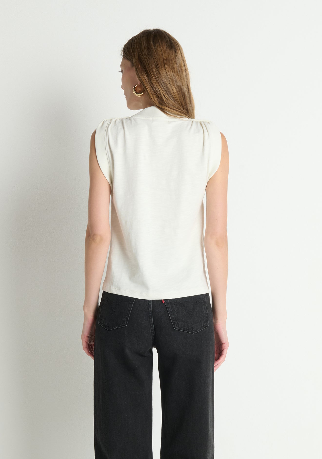 Mikka Buttoned Shoulder Tank
