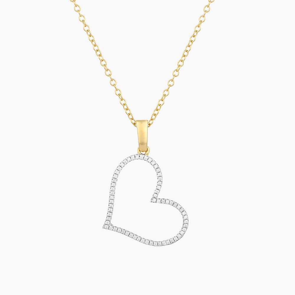 Genuine Heart Diamond Pendant Necklace