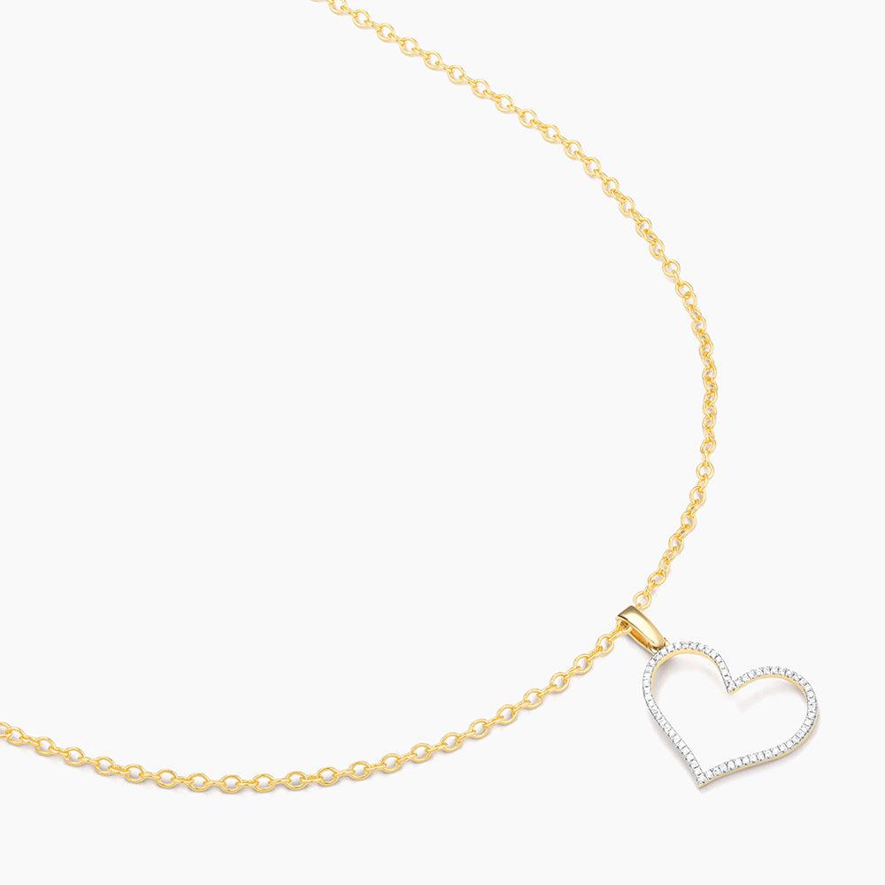 Genuine Heart Diamond Pendant Necklace