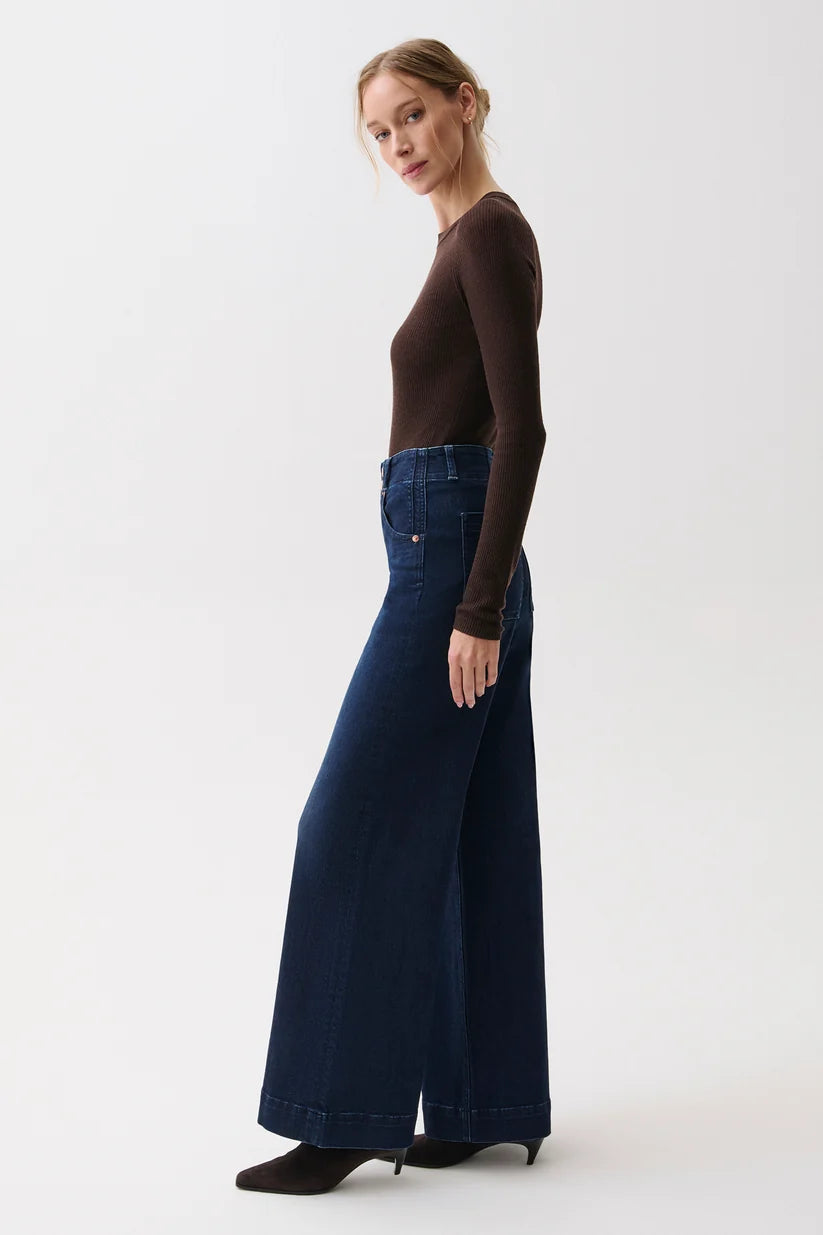 Lana Double Button Wide Leg