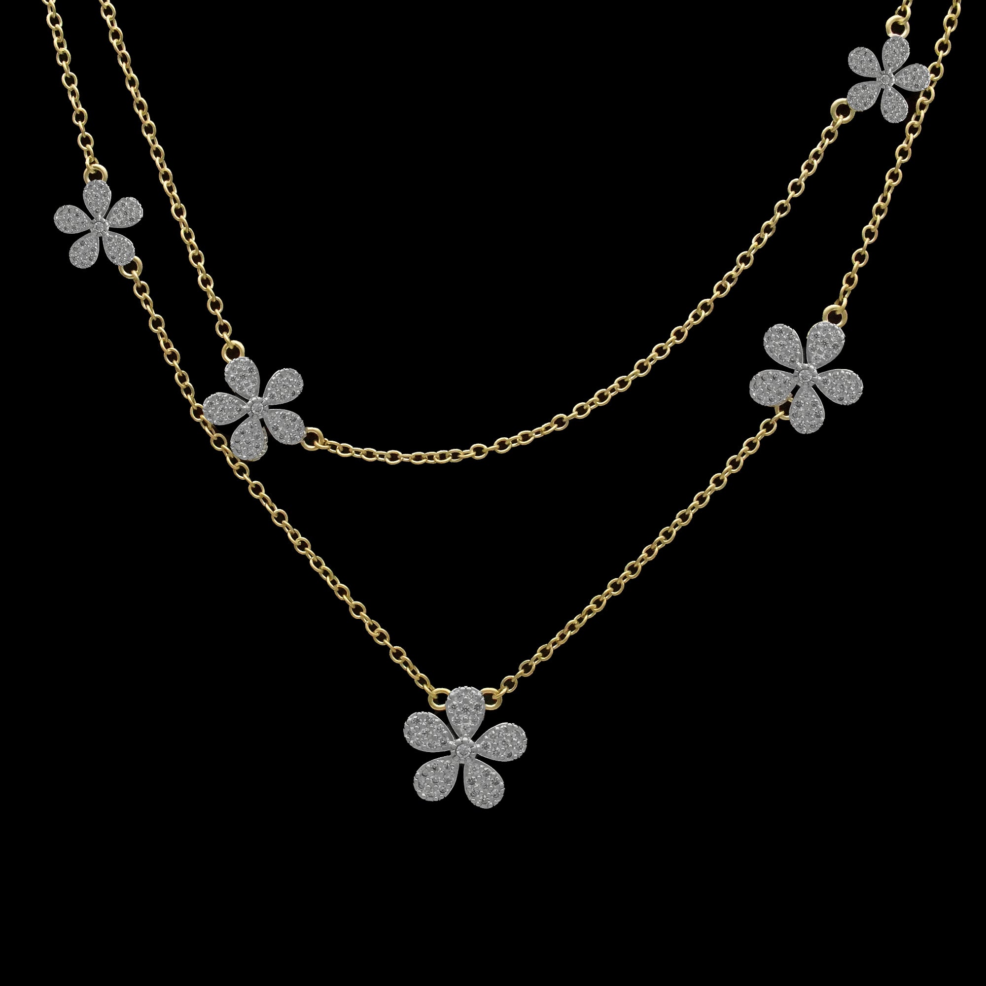 Layered Flower Necklace