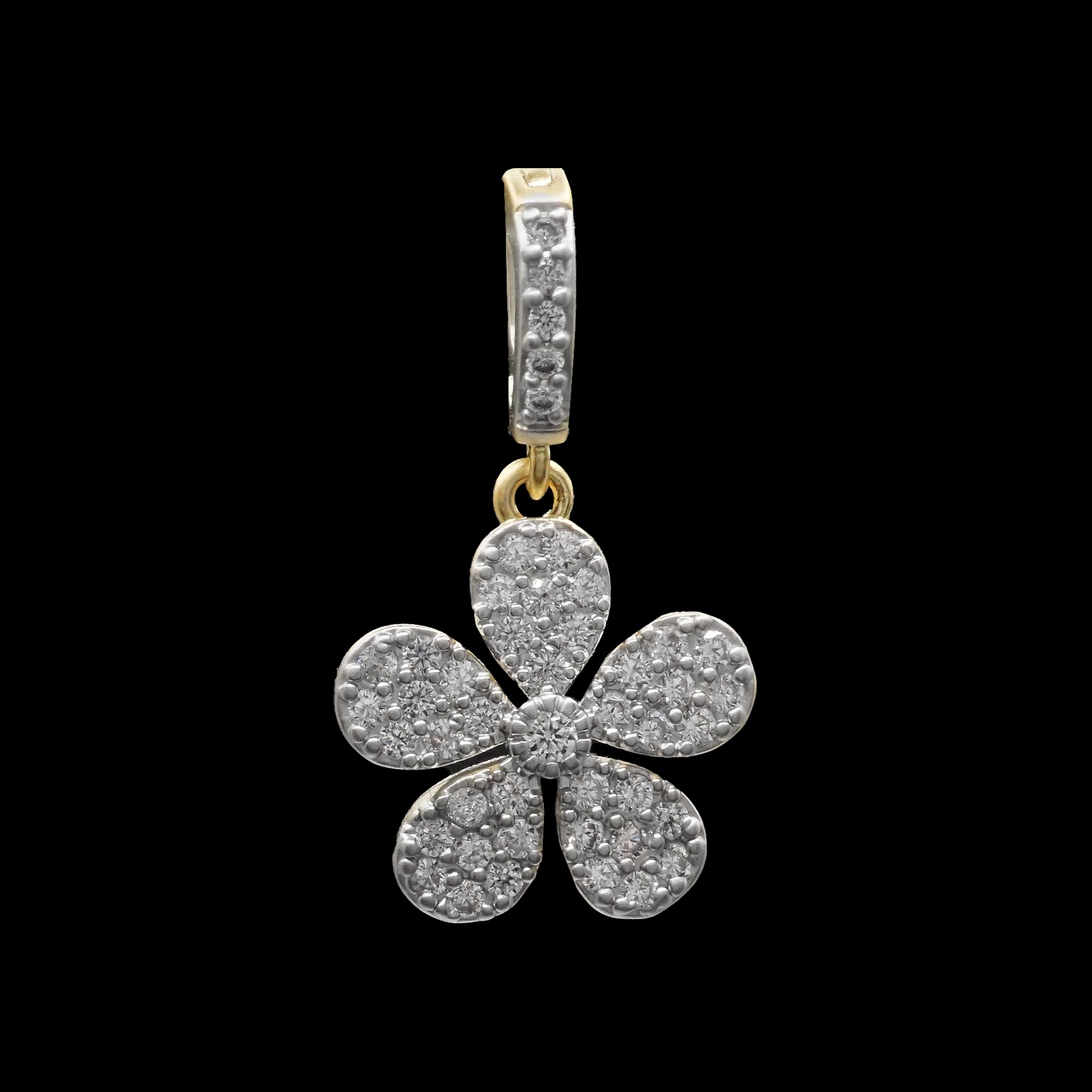 CZ Flower Charm