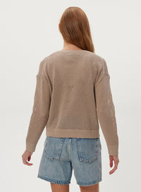 SARA L/S MESH STITCH PULLOVER